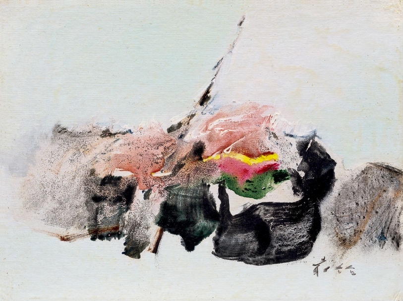 庄喆《无题,压克力,画布板裱於木板,45.2×60.5 cm(保利香港提供)