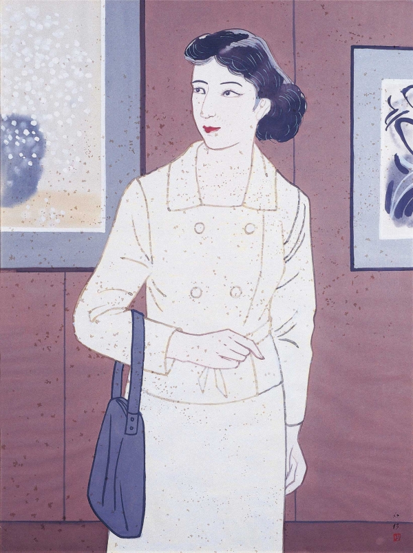 逛畫廊仕女