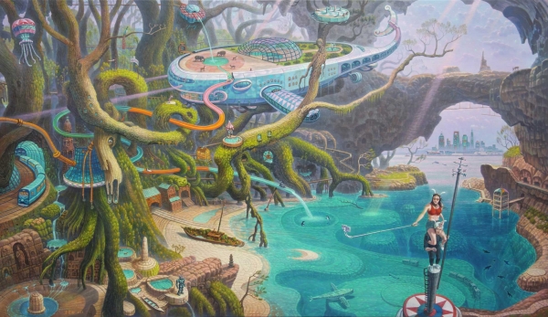Bubble Forest Paradise Fantasy Travel