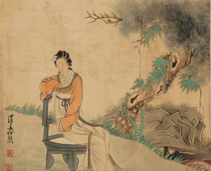 編號1174清〈白玉西蕃蓮紋雙耳爐〉，高19.5厘米。
