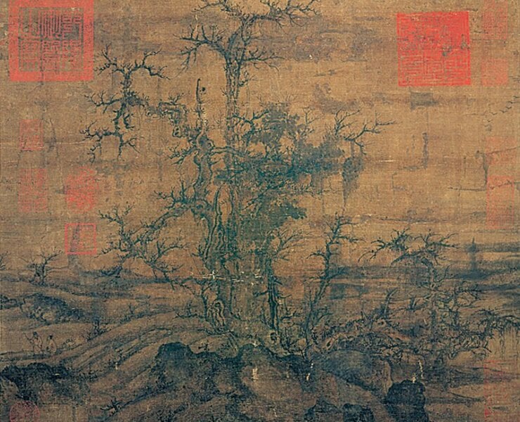 宋人〈小寒林圖〉。
