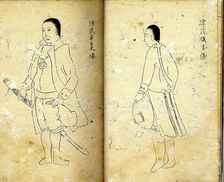 《漂流叢書》（漂流奇談全集原稿本）中的漂民圖像。