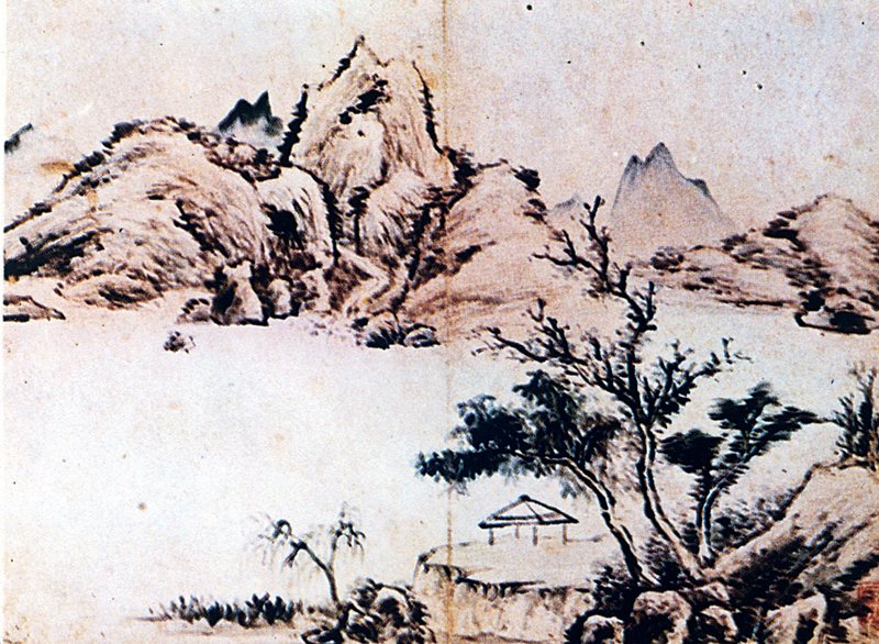 許維〈山水冊〉，朝鮮時期，19世紀，紙本水墨淡設色，35×28厘米，私人收藏。