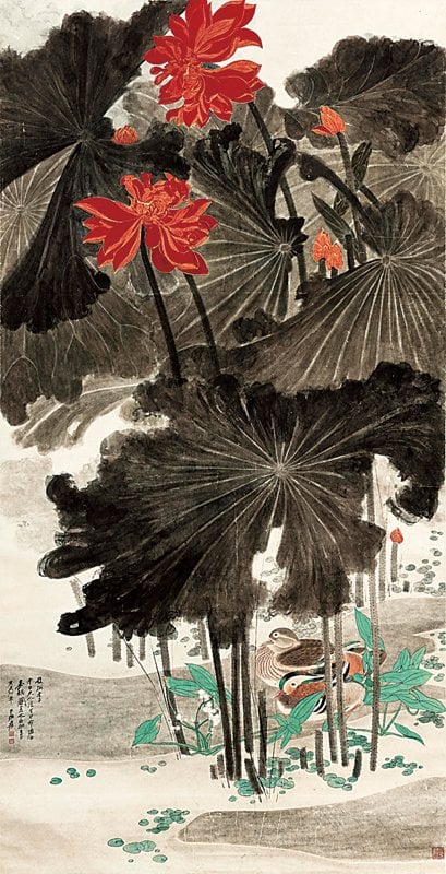 張大千 〈嘉藕圖〉 RMB 1億5,857萬元 香港蘇富比2011.5.31