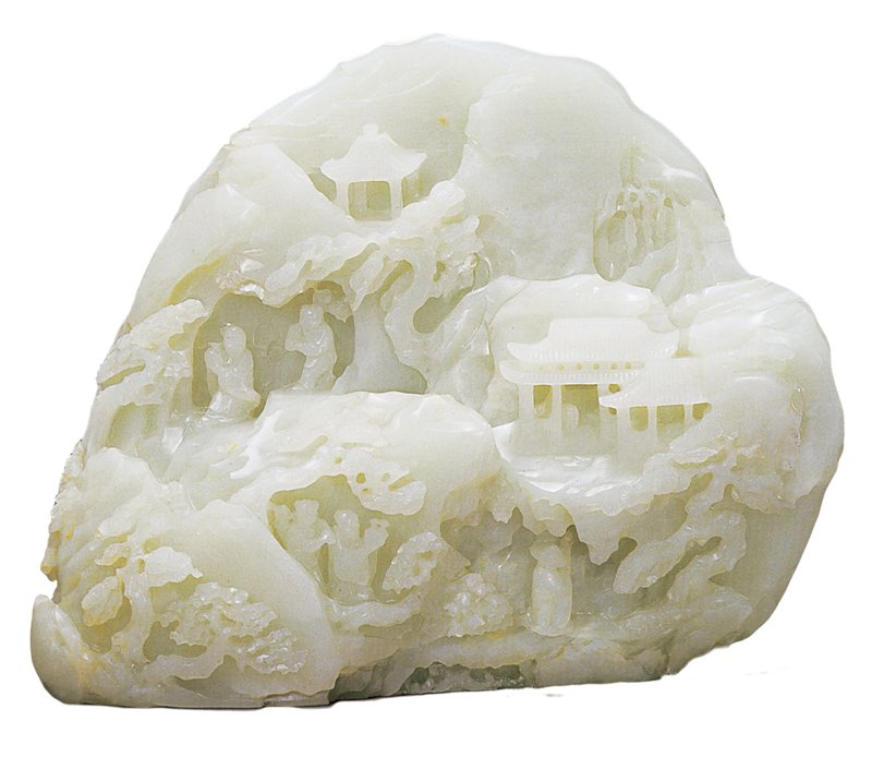 清〈黃玉松鶴山子〉，天津博物館藏。