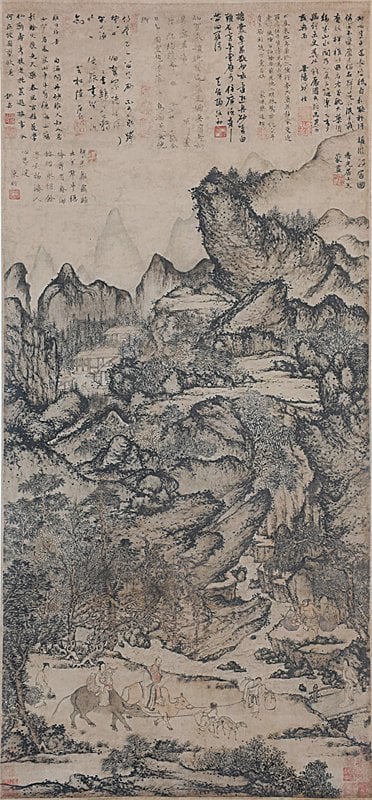 王蒙 〈稚川移居圖〉 RMB 4億2,500萬元 北京保利2011.6.4