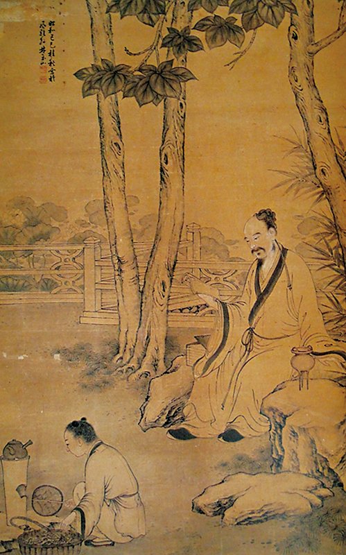 1929年作，入選台展第三回的〈周濂溪〉。