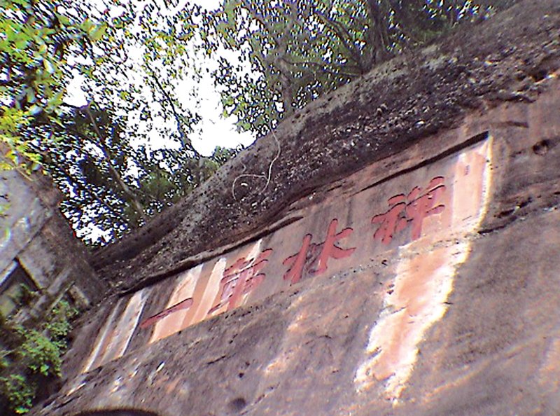 丹霞山蔡琦書法摩崖石刻。