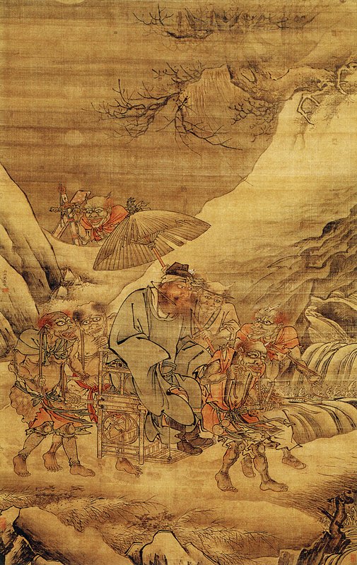 戴進〈鍾馗夜遊圖〉軸，北京故宮博物院藏。