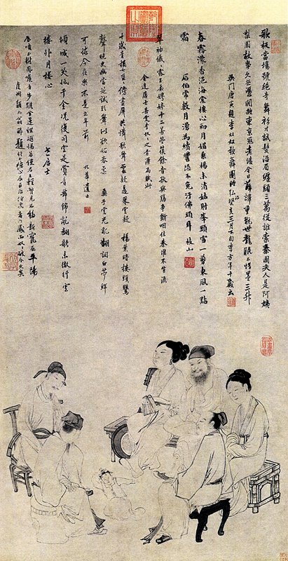 吳偉〈歌舞圖〉軸，北京故宮博物院藏。