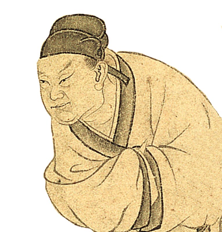圖為中貿聖佳2002年拍品〈李公麟西園雅集〉卷，局部。此為虛擬人物圖像示意圖。