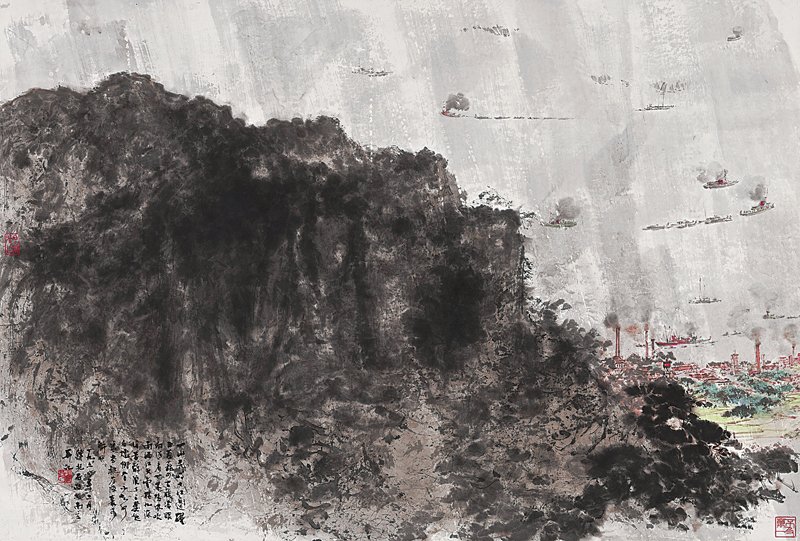 傅抱石〈毛澤東登廬山詩意〉，66×96.5厘米，成交價2,418萬港元。