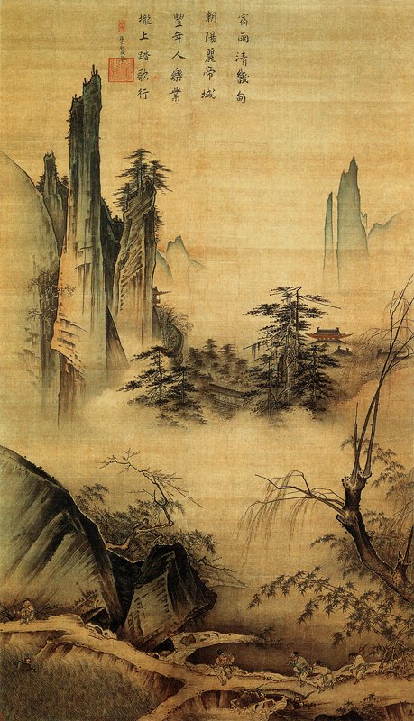 南宋馬遠〈踏歌圖〉，北京故宮藏。