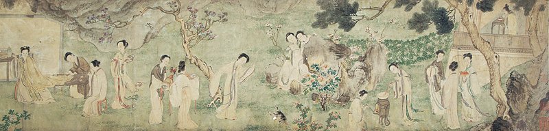 尤求〈美人香草圖卷〉（圖為局部）。