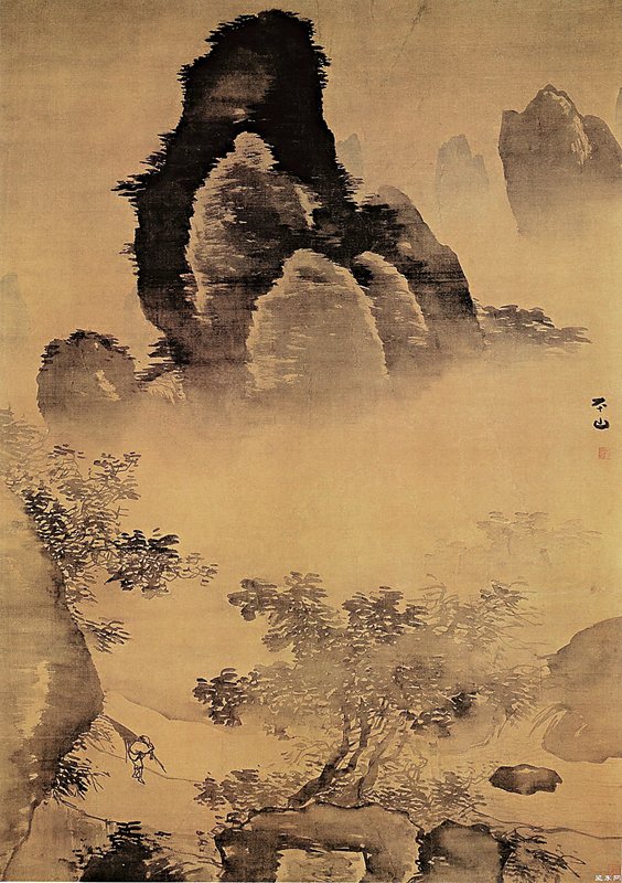明代張路〈山雨欲來〉，北京故宮博物院藏。
