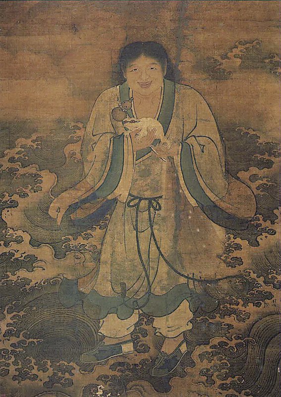 明代劉俊〈劉海蟾軸〉，中國美術館藏。美國學者宋后楣於論文討論明代宮廷畫家張錦家族，並論及相關的宮廷畫家如劉俊等。