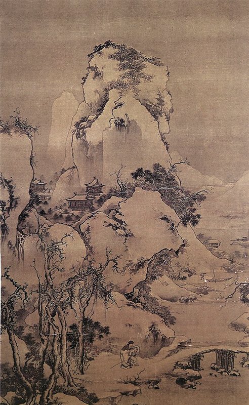 存「靜庵」印的〈踏雪尋梅〉局部,王季遷家族藏。