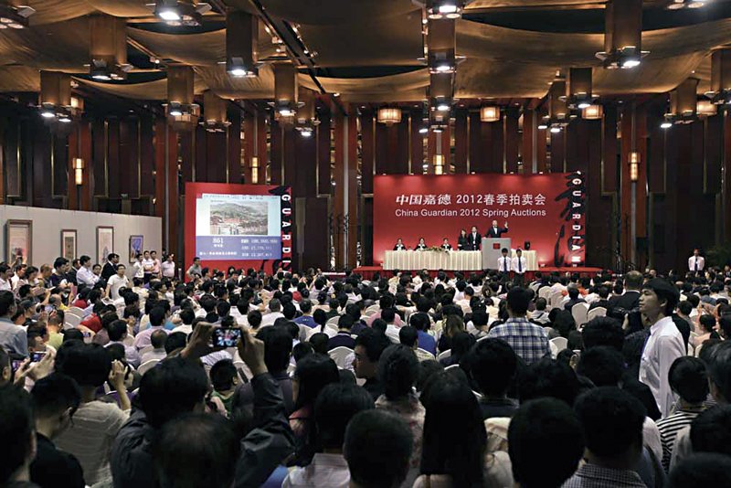 中國嘉德2012春拍清石濤〈細筆山水冊〉，品質佳善，可惜未能成交。