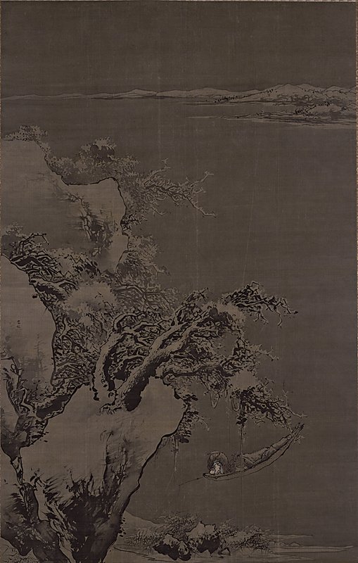 明代朱端〈寒江獨釣〉,日本東京國立博物館藏。