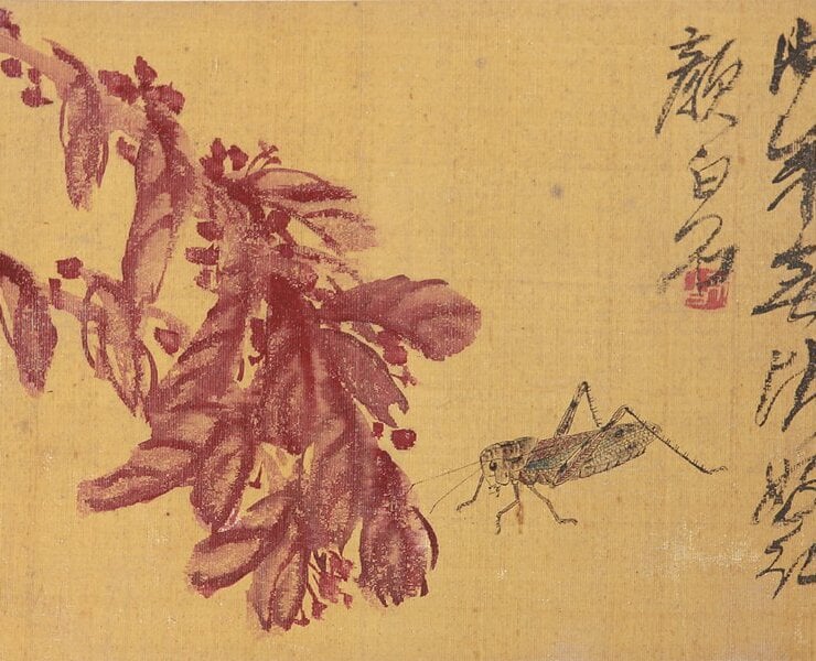 齊白石〈花卉草蟲冊〉。