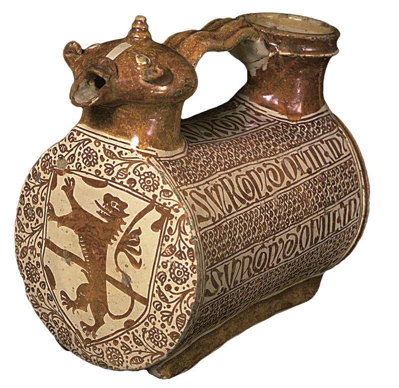 1520～1550年〈注壺〉，西班牙馬尼塞斯（Manises）製品。© V&A。