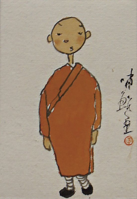 李蕭錕2011年作〈題壁圖〉，120×580厘米，寫繪〈心經〉為日本災厄祈福。