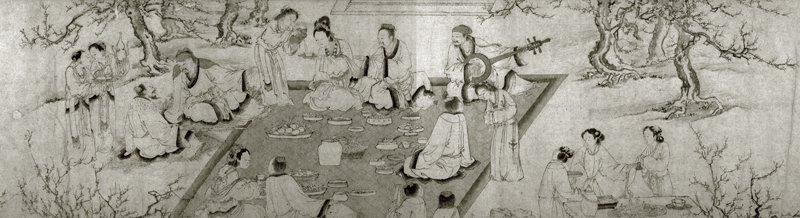 元趙蒼雲〈劉晨阮肇入天台山圖〉卷，22.5×564.4厘米，局部。
