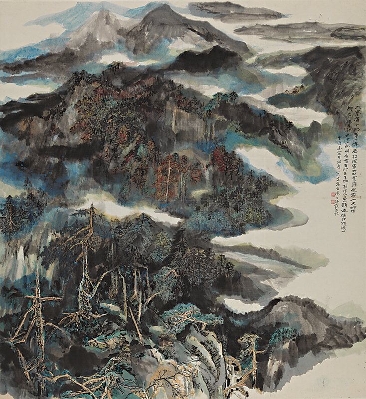 何海霞1996年〈九寨溝〉。