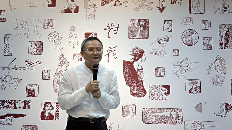 李蕭錕2010年作〈大悲咒〉之〈摩訶菩提薩埵〉，2.7×4.9厘米。