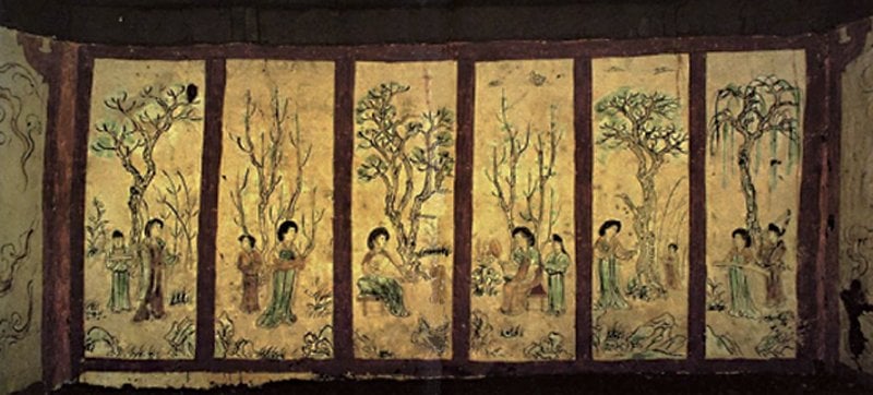 東晉王羲之〈樂毅論〉（越州石氏本），局部。
