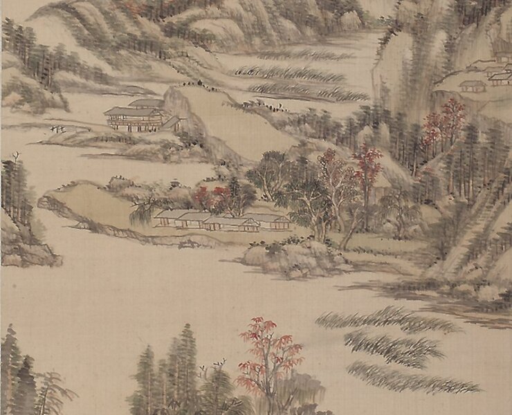 王原祁〈秋林遠黛圖〉。