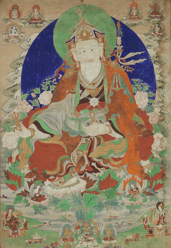 18至19世紀〈蓮花生〉，115×79厘米。