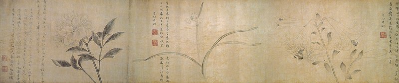北宋李成〈寒林策驢圖〉，美國大都會博物館藏。 北宋〈畢世長肖像圖〉，美國大都會博物館藏。