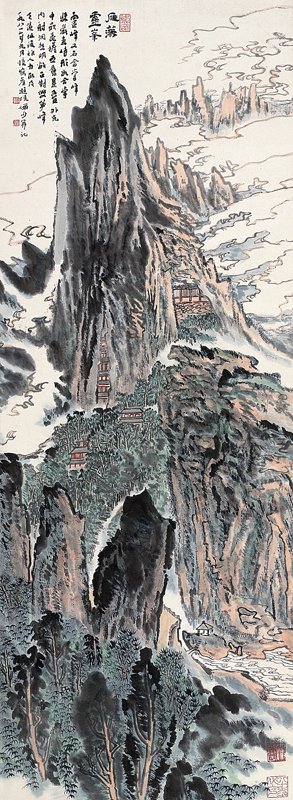 陳少梅〈深谷樵翁圖〉。