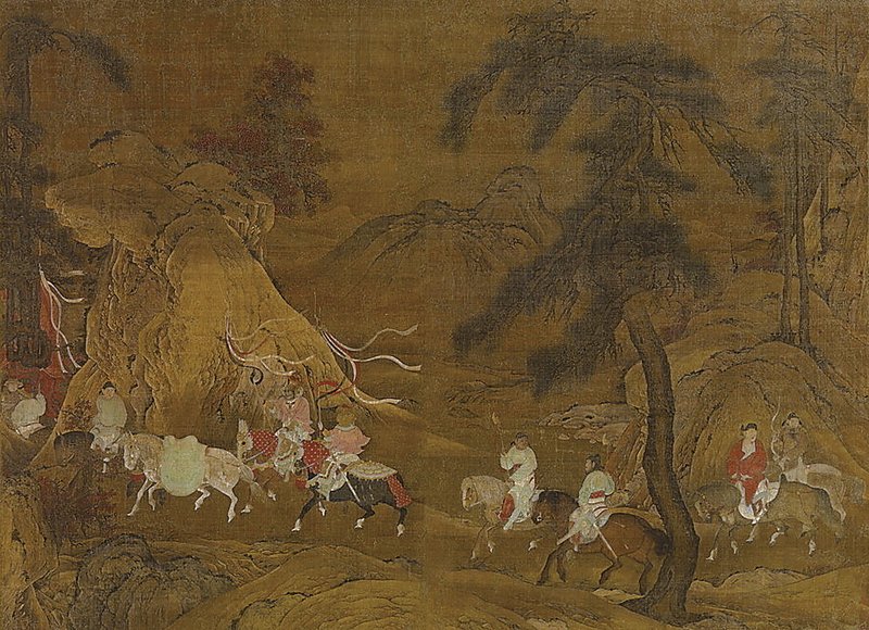 南宋〈明皇幸蜀圖〉，美國紐約大都會博物館藏。圖／取自網路。