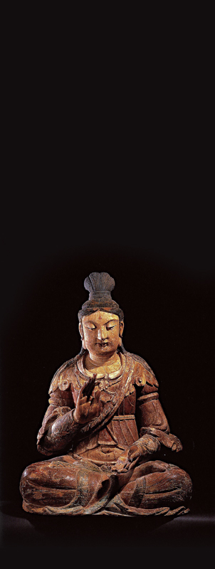 美國納爾遜.阿特金斯博物館藏金代〈木雕觀音菩薩立像〉,高184厘米。