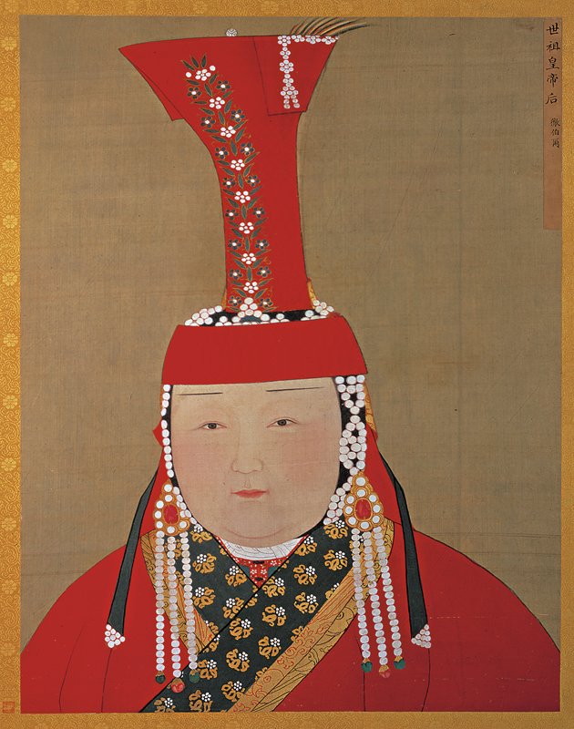 下圖 美國紐約大都會博物館所藏的緙絲〈大威德金剛壇城〉，左方元文宗其面容與台北故宮藏〈元文宗像〉極似。圖／本刊資料室。