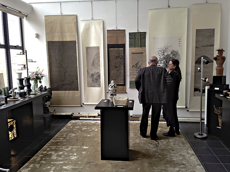 懷古堂（Kaikodo）的展示空間。