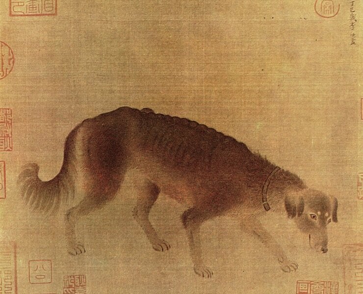 南宋李迪〈犬圖〉。