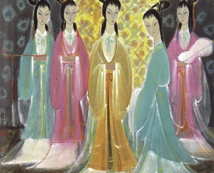 林風眠〈五美圖〉