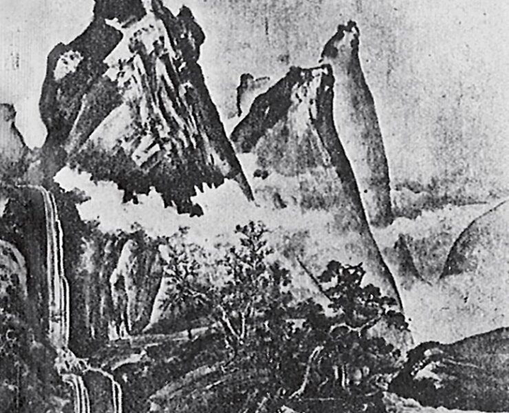江戶時代谷文晁〈山水圖（高桐院）〉摹本，私人藏。