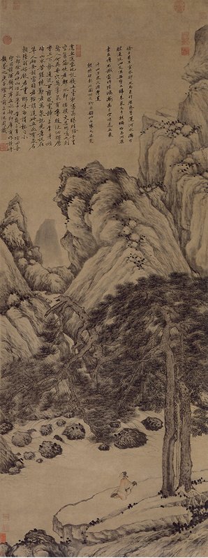 明沈周〈虎丘送客圖〉軸。