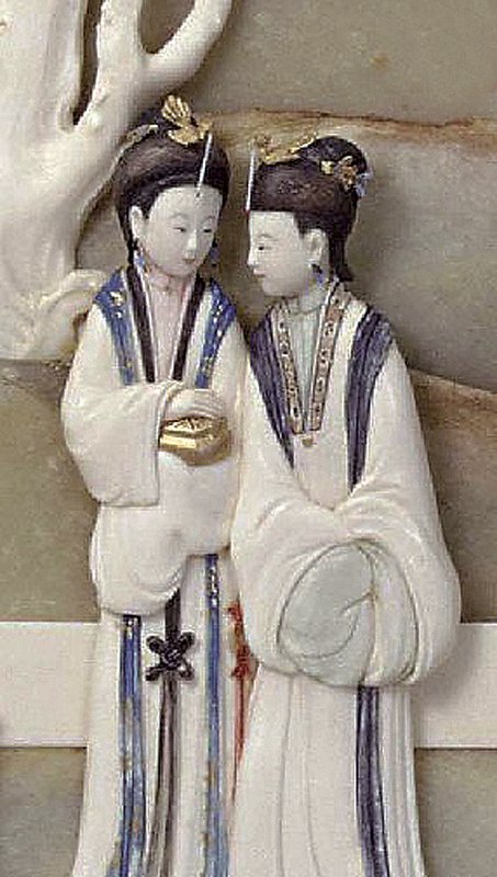 圖5、6 清陳枚〈月曼清遊圖.踏雪尋詩〉及局部,北京故宮藏。