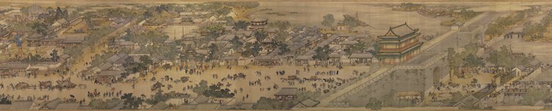 清院本〈清明上河圖〉局部，台北故宮藏。圖／維基百科。