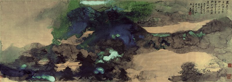 張大千〈招隱圖〉，成交價7,180萬港元。