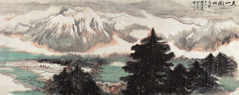何海霞〈天山南北〉，成交價人民幣1552.5萬元。