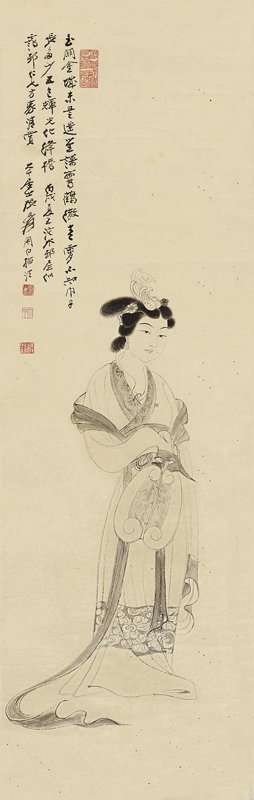 張大千〈白描仕女〉，成交價人民幣170萬元。