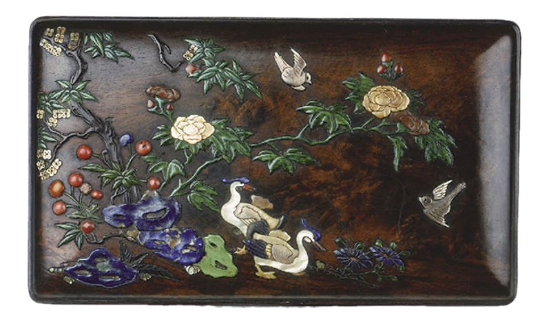 清中期（1700～1800）〈紫檀蓋盒〉，長24公分、寬14公分、高24.5公分。©Museum of East Asian Art。