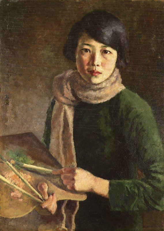 1934年〈自畫像〉，59.8×42.4公分。時正值孫多慈於南京中央大學藝術系就讀期間，此為目前僅見孫多慈最早的油畫作品。輪廓造型準確，光影處理精當，用色沉著豐富，筆法細膩而有韻味，也表現出了畫中人溫和婉約的氣質。