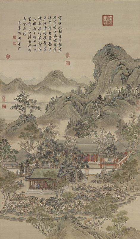 清余省〈姑洗昌辰〉軸，179.2×103.1公分，國立故宮博物院藏。